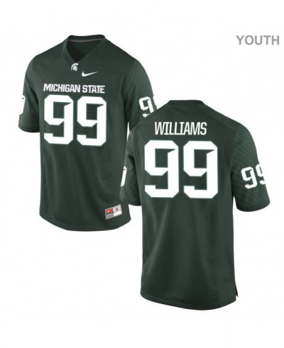 Youth Michigan State Spartans NCAA #99 Raequan Williams Green Authentic Nike Stitched College Football Jersey CE32W83ZT